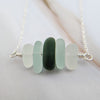 Blended sea glass sea-stack necklace