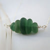 Sea stack necklace - forest green