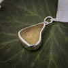 Pineapple yellow sea glass necklace