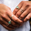 Sterling silver crescent moon ring